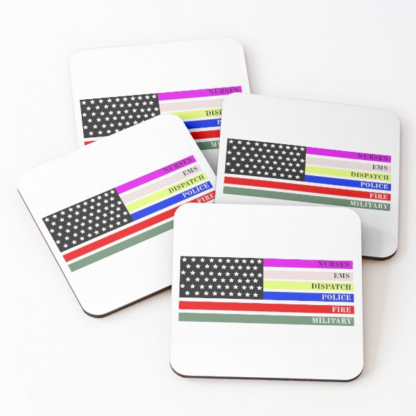 Item preview, nurses, ems, dispatch, police, fire, military flag designed and sold by Mspizzirri.