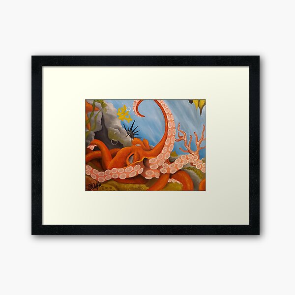 Item preview, Octopus Oil Painting Print designed and sold by Yuujikon.