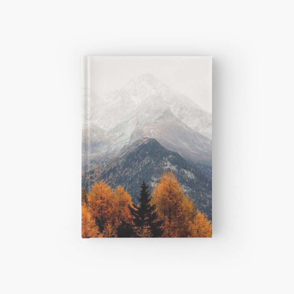 Aesthetic Forest With Snowy Mountain Background Sticker By Camhall27 Redbubble