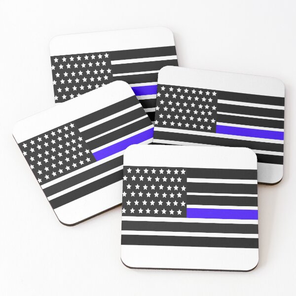 Item preview, Blue line flag designed and sold by Mspizzirri.