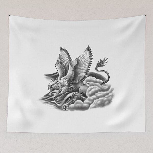 Item preview, Fierce Mythical Griffin Flying in the Mist designed and sold by Tyler Rosso.