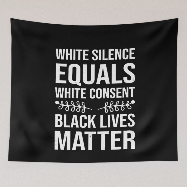 Item preview, White Silence Equals White designed and sold by Merch By ika.