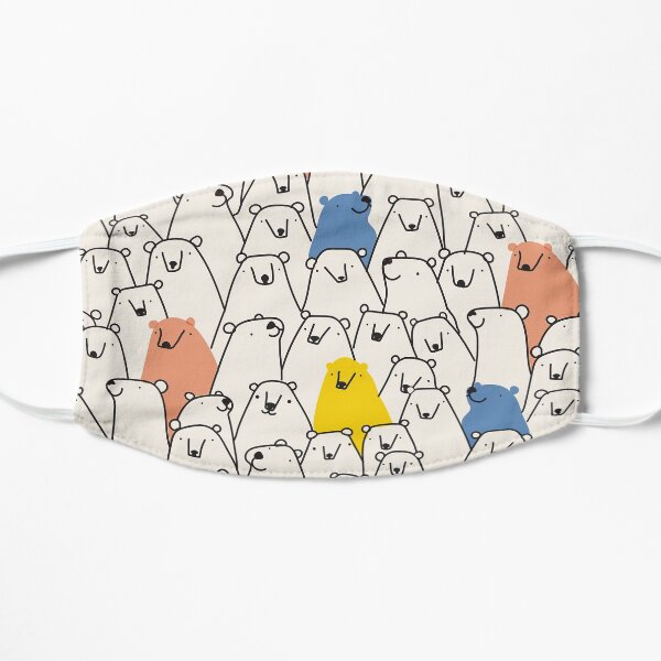 Bears pattern Flat Mask