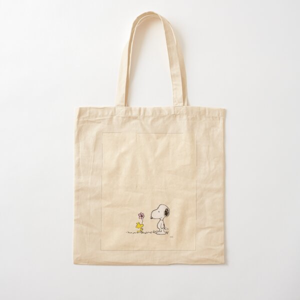 snoopy and woodstock Cotton Tote Bag