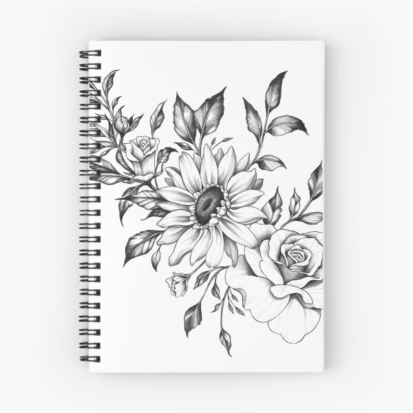 Item preview, Diseño de tatuaje de flor de sol y rosas designed and sold by Tyler Rosso.