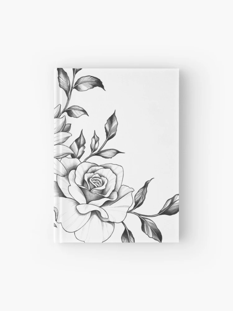 Cuaderno de tapa dura for Sale con la obra «pétalos de rosa floral oscuro»  de LindasPhotoArt