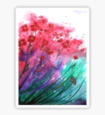 Flowers - Dancing Poppies Sticker