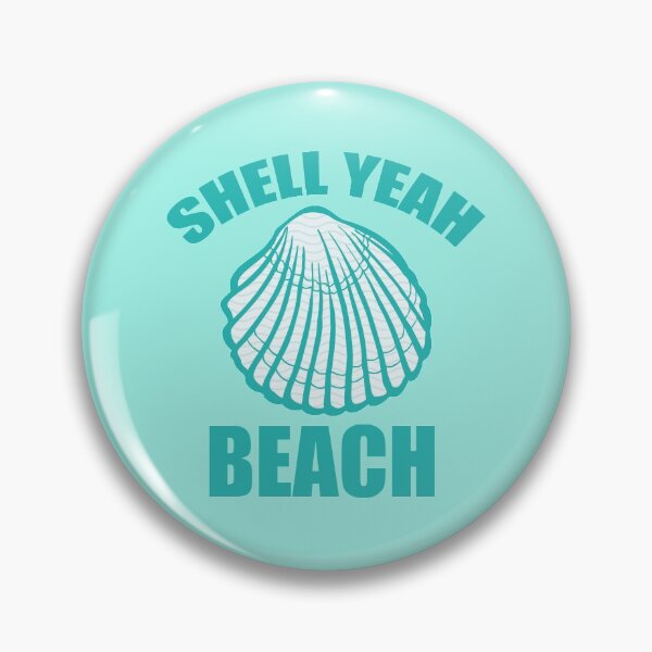 Artikelvorschau, Shell Yeah Beach Nettes aquamarines Muschel-Wortspiel entworfen und verkauft von Epic Love Designs.