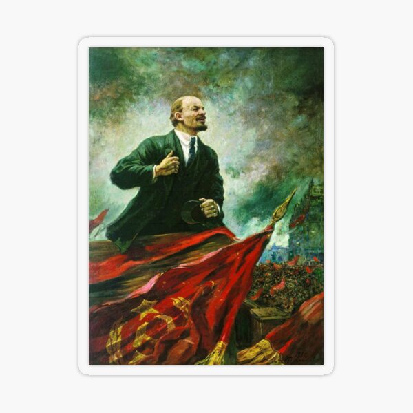 Александр Герасимов. Ленин на трибуне, 1930, Музей В.И.Ленина, г. Москва Transparent Sticker