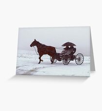 Amish Drive-By Greeting Card