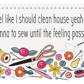 Sewing Notions graphic Art Print for Sale by Pinking-Sher