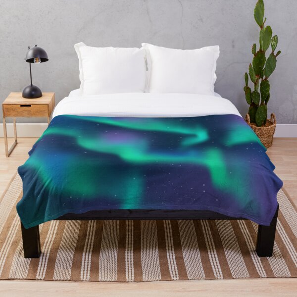 Aurora Borealis Northern Lights Throw Blanket