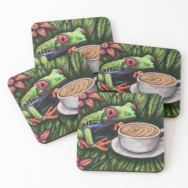 Item preview, Happy Coffee Frog designed and sold by KrakenSky.