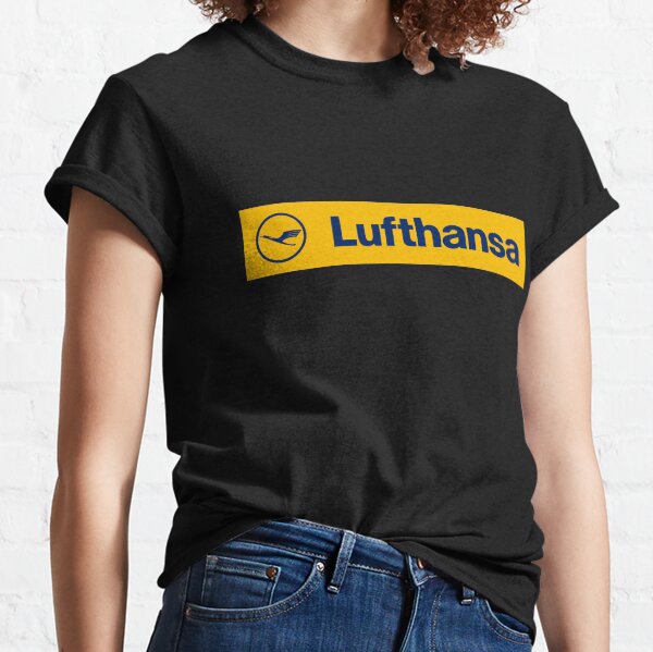 Lufthansa Airline 2 Black T Shirt