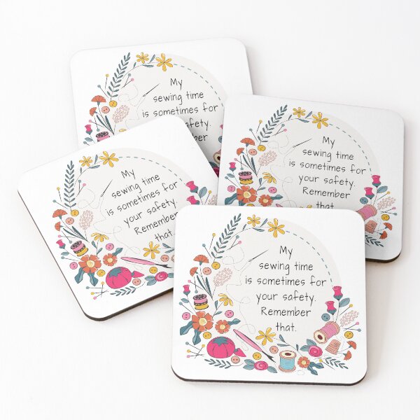 Item preview, Funny Sewing Quote with Flowers and Sewing Notions designed and sold by Pinking-Sher.