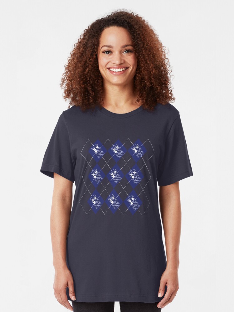 Alternate view of Time And Relative Dimension in ARGYLE Slim Fit T-Shirt