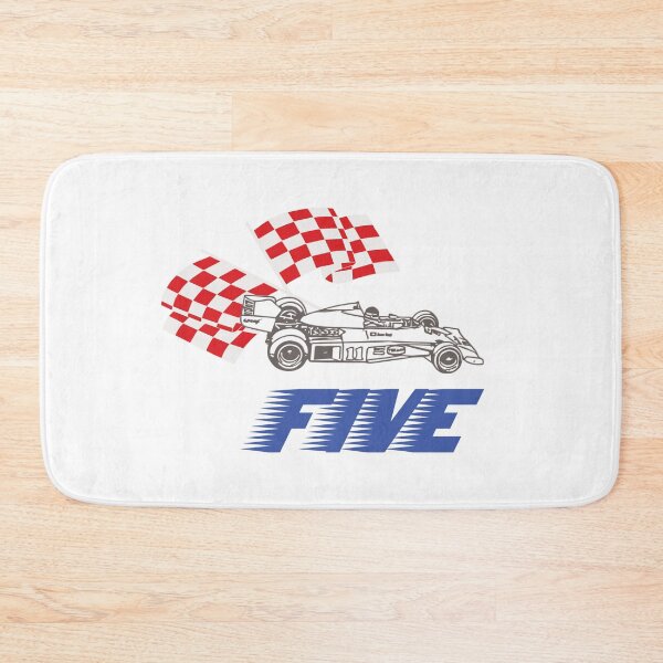 Item preview, Race Car Track Lucky Number 5 Birthday prints designed and sold by Lisbob.