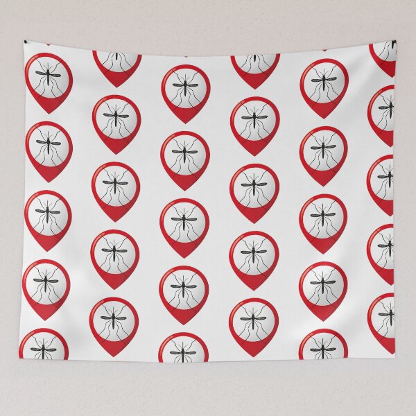Item preview, Icon pictogram, Location pin Aedes Aegypti mosquitoes stilt designed and sold by LucianoCosmo.