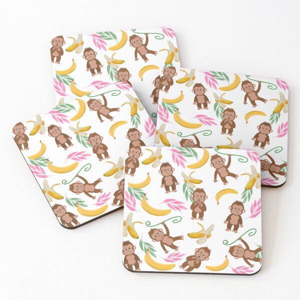 Item preview, Cute Monkey, Banana, and leaves designed and sold by PLLDesigns.