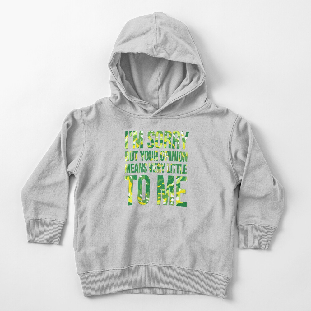 im sorry but your opinion means very little to me Toddler Pullover Hoodie