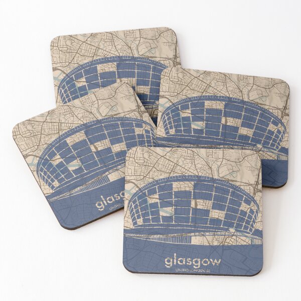 Item preview, Map + Silhouette | Glasgow designed and sold by CPTVDesign.
