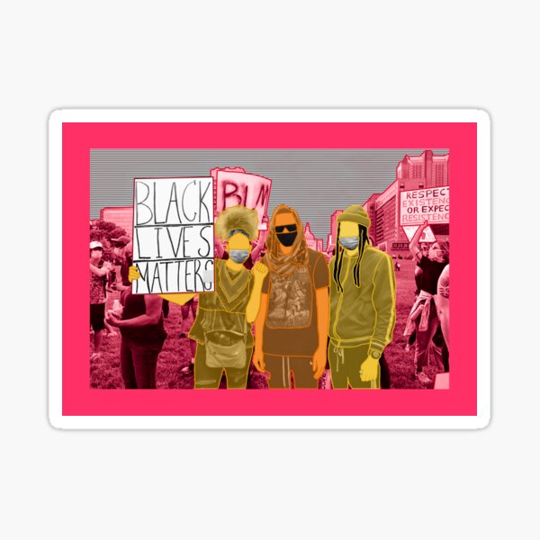 Vanessa Charlot: Manifestantes de Black Lives Matter Pegatina