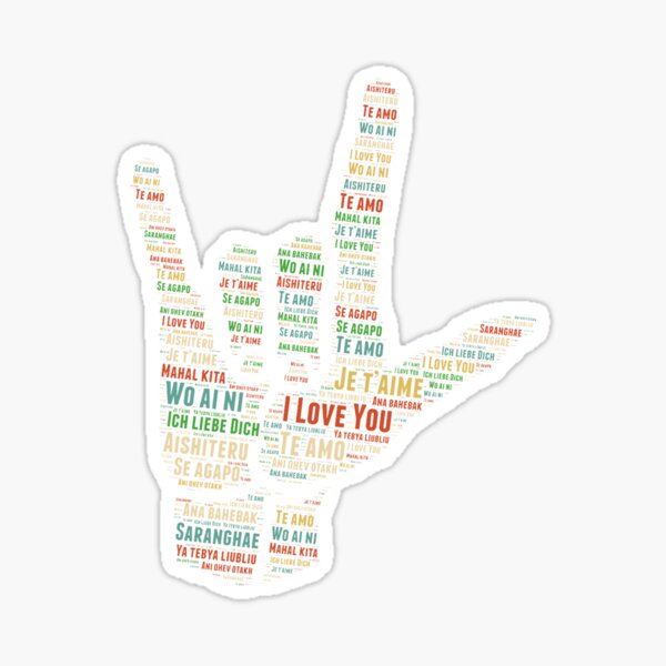 Item preview, I Love you in 25 different languages, American sign Language Gift  designed and sold by levsal.