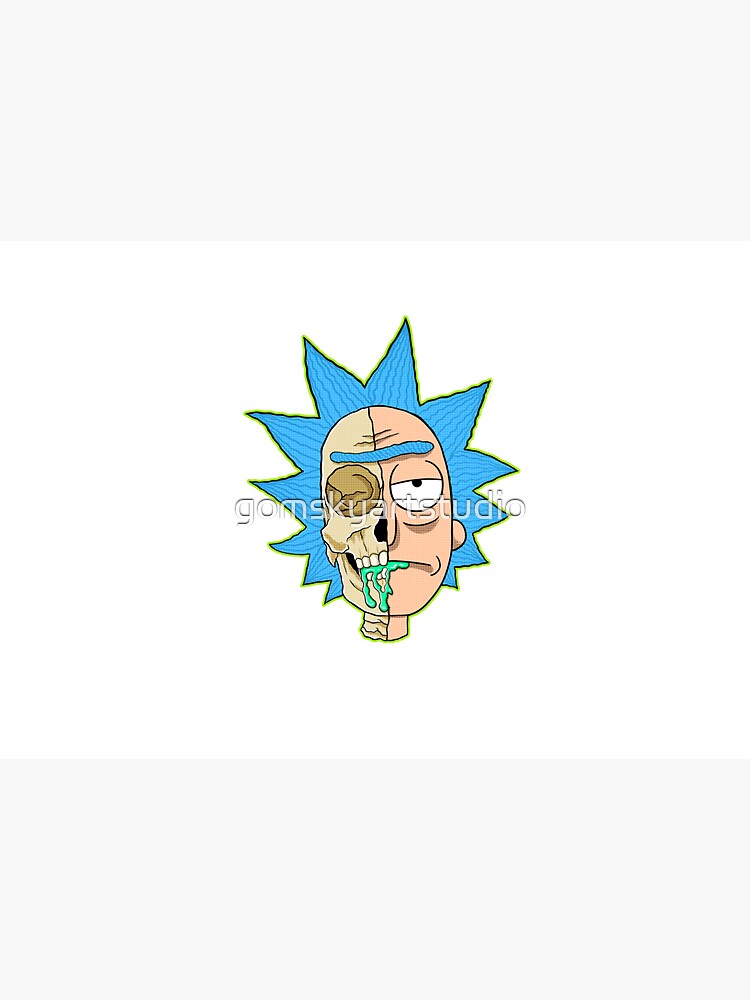 morty rick and morty skull by gomskyartstudio