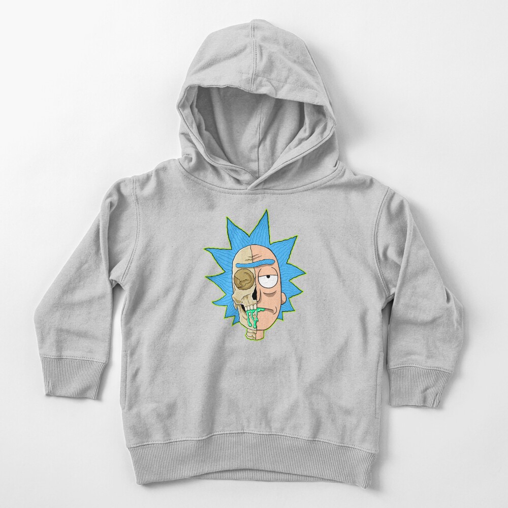 morty rick and morty skull Toddler Pullover Hoodie