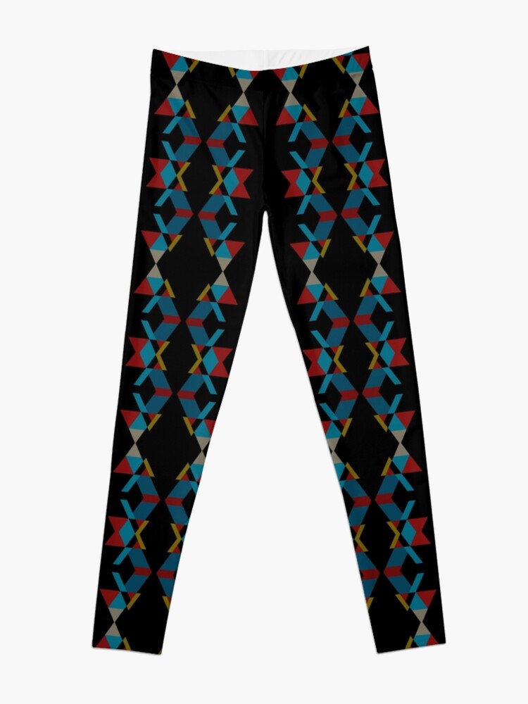 Thumbnail 3 of 5, Leggings, Echo: ᎤᏃᏴᎬᏂᏓᏳᏨᏓ: u-no-yv-gv-ni-da-yu-tsv-da designed and sold by kinkatstyle.