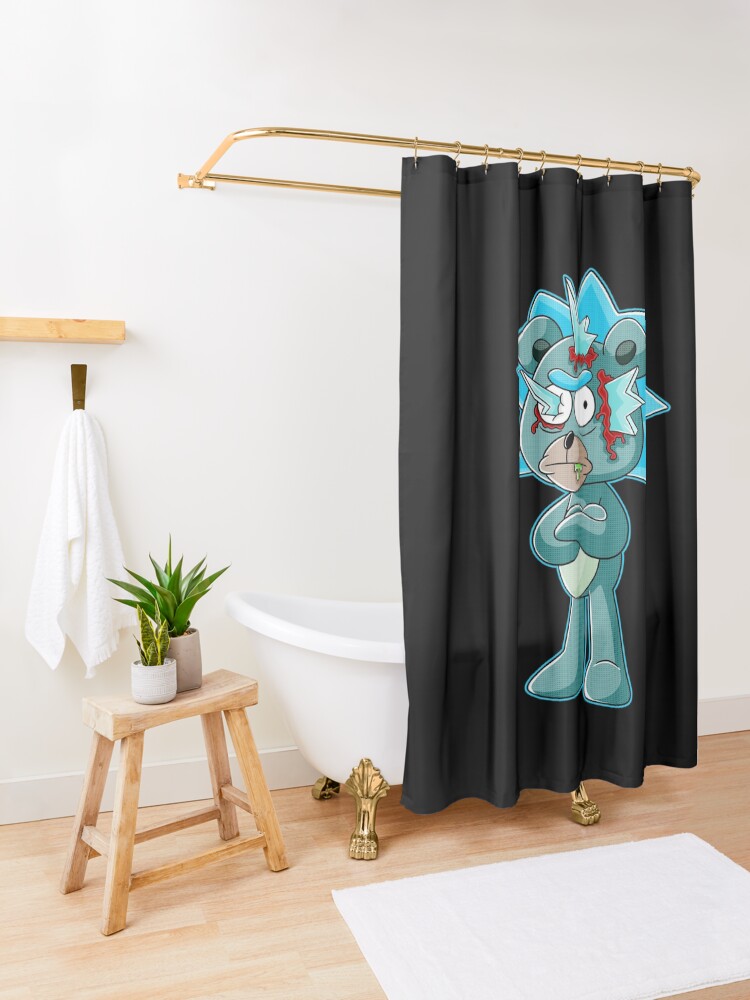 Alternate view of teddy rick Shower Curtain