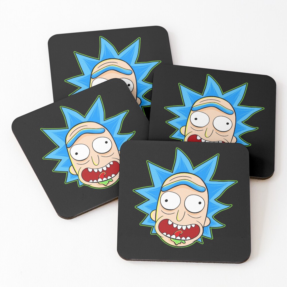 rick and morty rick sanchez Coasters (Set of 4)