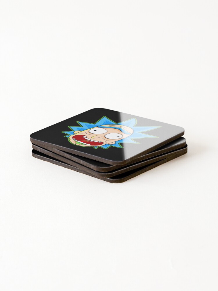 Alternate view of rick and morty rick sanchez Coasters (Set of 4)