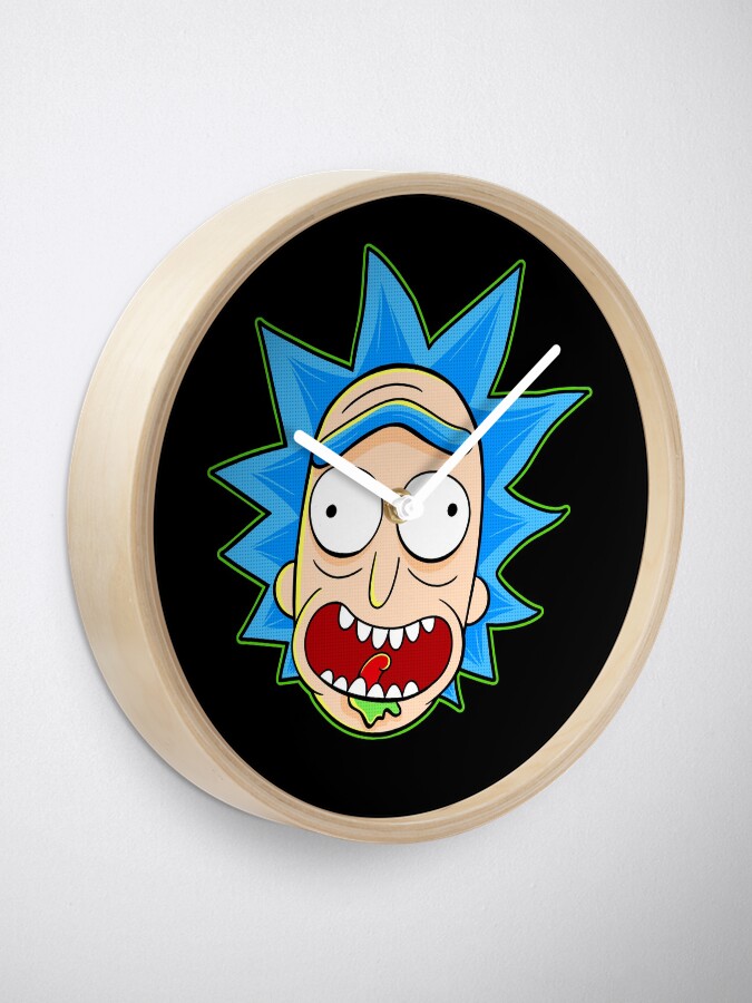 Alternate view of rick and morty rick sanchez Clock
