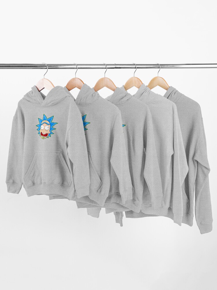 Alternate view of rick and morty rick sanchez Kids Pullover Hoodie