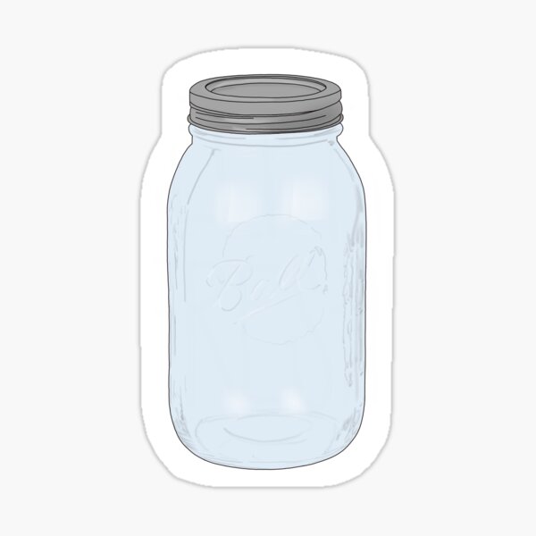 Item preview, Empty Blue Mason Jar designed and sold by okie-dokie-art.