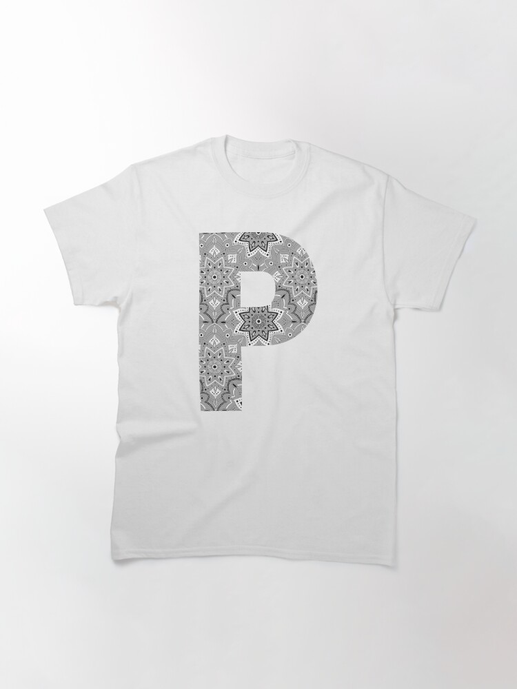 Classic T-Shirt, Mandala Letter P designed and sold by SBernadette