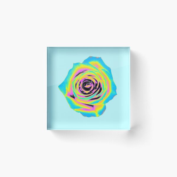 Item preview, Rosa holográfica en tonos aguamarina y amarillo designed and sold by dinaaaaaah.