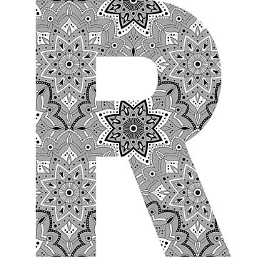 Artwork thumbnail, Mandala Letter R by SBernadette