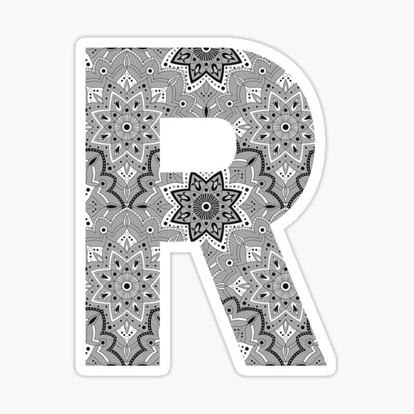 Mandala Letter R Sticker