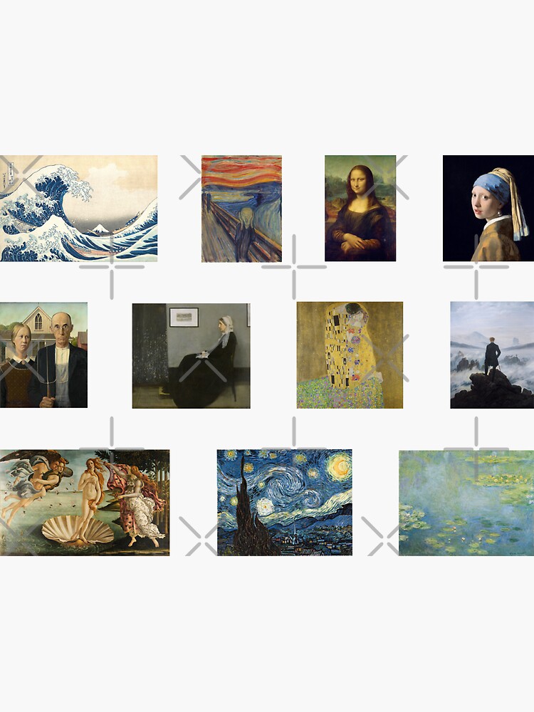 Thumbnail 3 of 3, Sticker, World's Most Famous Artworks & Paintings Sticker Sheet Pack Set designed and sold by reapolo.