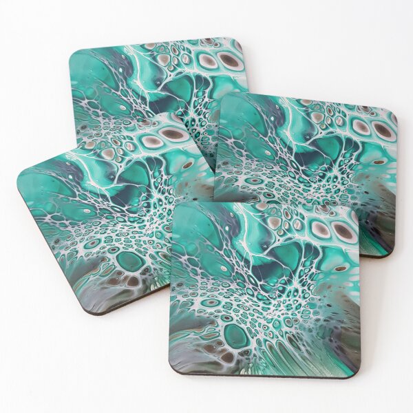 Item preview, Turquoise Paint Pour Art Detail designed and sold by Careyfmason.
