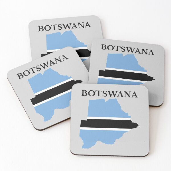 Item preview, Botswana flag map designed and sold by marosharaf.