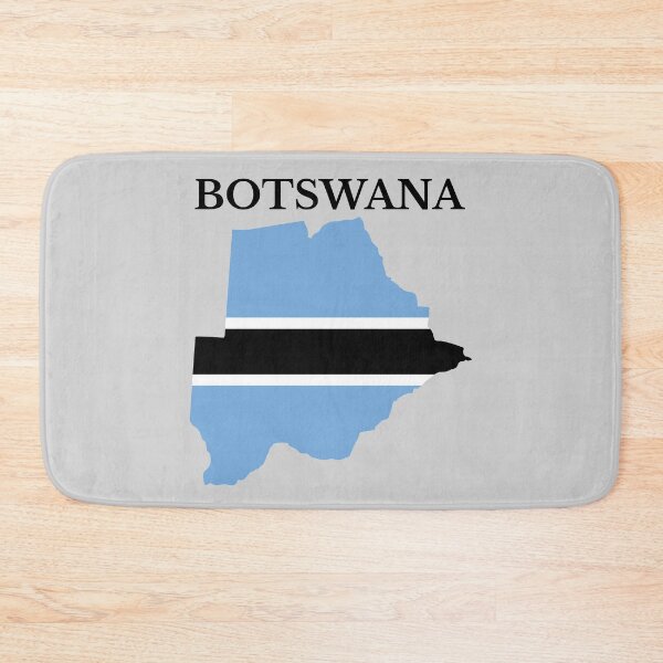 Item preview, Botswana flag map designed and sold by marosharaf.