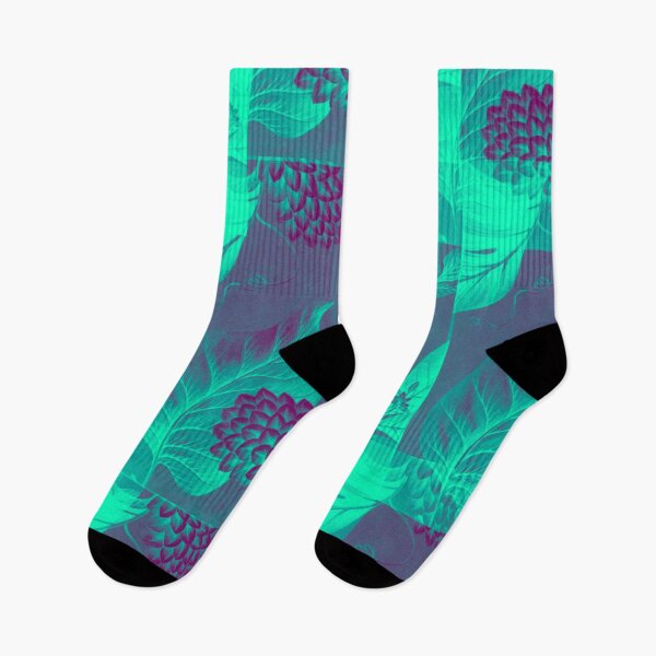 Item preview, Green/teal stamp fabric print designed and sold by ItezaPatterns.