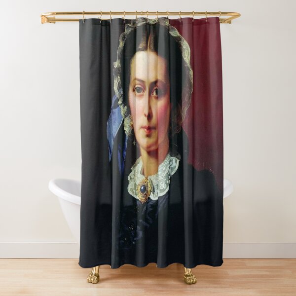 Верещагин Василий Петрович. Портрет Н.П.Боголюбовой, первая половина 1860-х гг. Shower Curtain