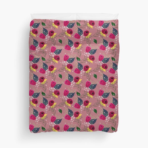 Raspberry Pattern Duvet Cover