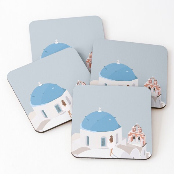 Item preview, Minimalist Santorini Greece  designed and sold by whatsdoodling.