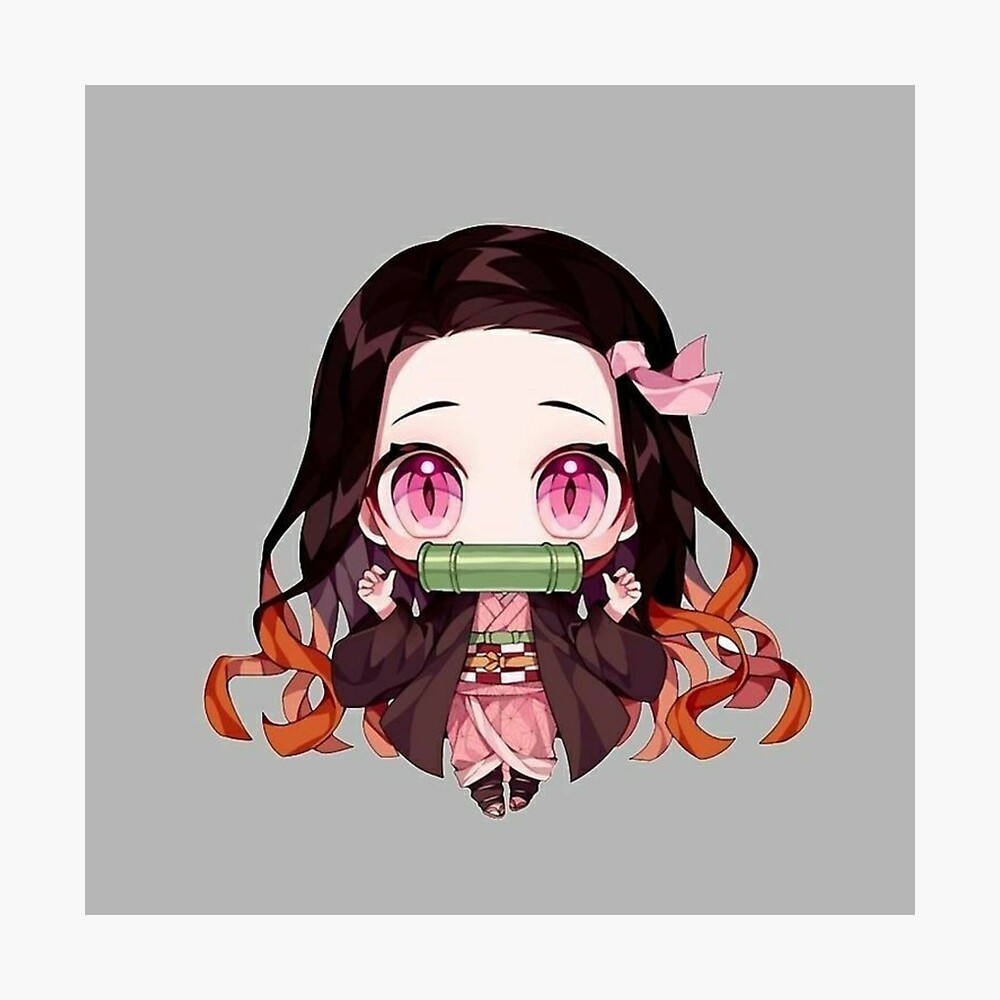 Anime Demon Slayer Nezuku Chibi Poster By Francfranc Redbubble