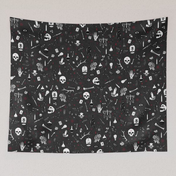 Item preview, Black and Red Witchy Pattern designed and sold by Elyssa Long.